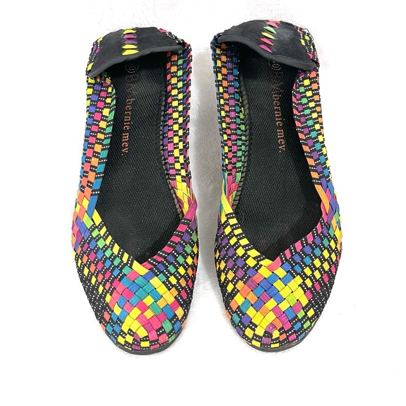 Bernie Mev Multicolor Woven Catwalk Slip-On Flats - Picture 3 of 10